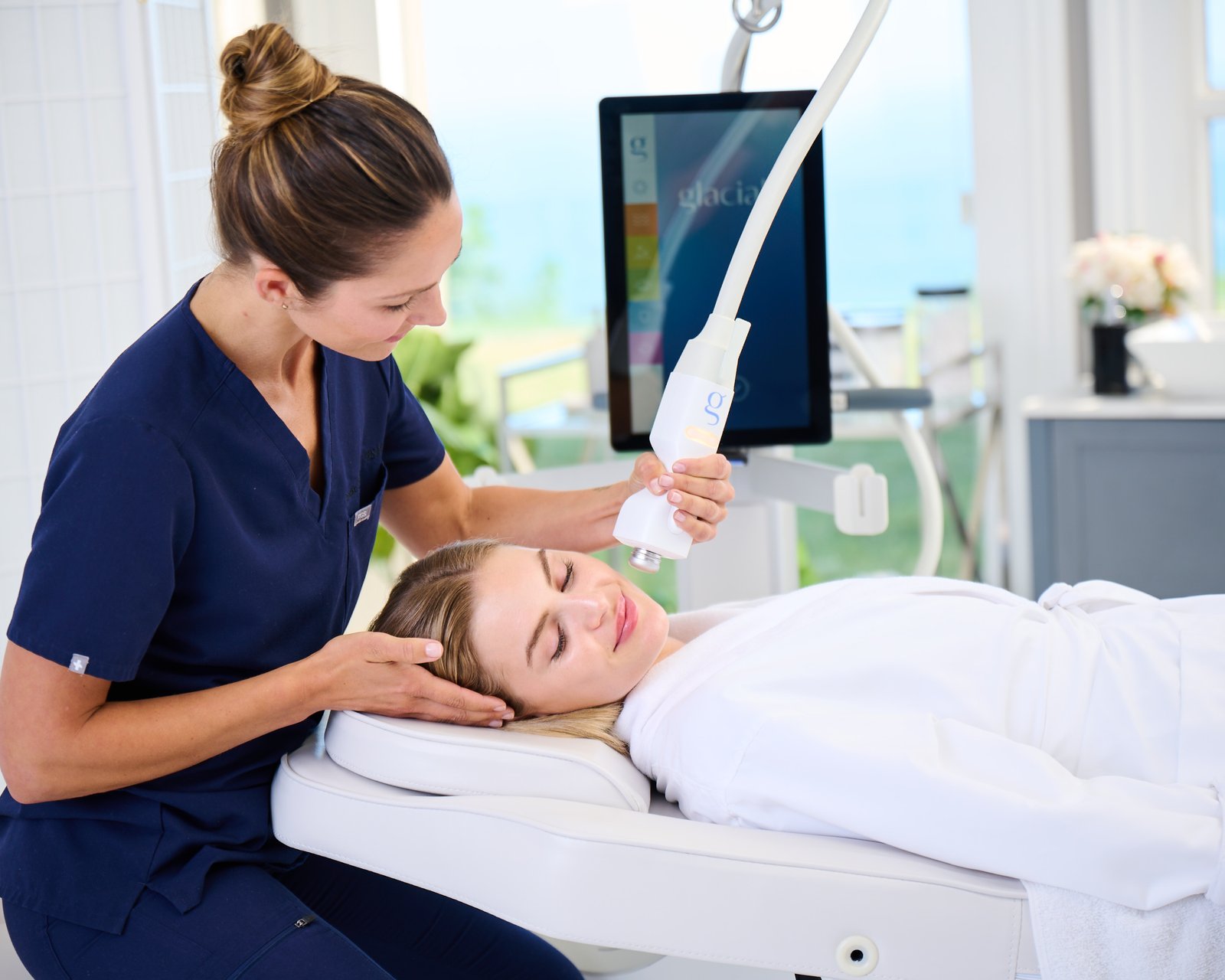 Glacial Skin treatment in progress at GetSkin Medical Spa